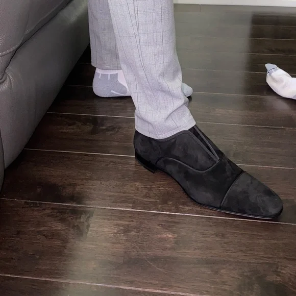Christian Louboutin | Shoes | Mens Black Velour Louboutins  display picture 2